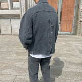 バックボタンデニムジャケット