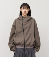 スタインクロップドジップパーカー