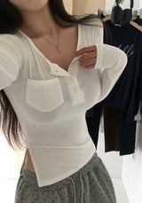 [MADE] TAS Side Slit Long Sleeve Top