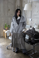 Diagonal Zipper Hood Zip-Up
