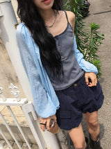 Kirina Loose Fit Balloon Sleeve Summer Blouse