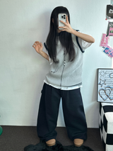カーペンターツーピンタックロングパンツ 💙🖤🩶3カラー