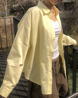 Hakyu Back-Button Loose-Fit Cotton Shirt