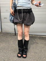 shoeshoe layered pumpkin shorts