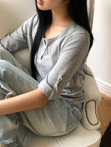 ペント ロールアップ 7スリーブTシャツ
