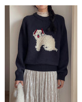 3D Embroidery Ribbon Fleece Deco Knit Sweater