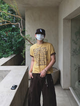 Piked Coloring Roll-Up Short Sleeve T-Shirt 5C