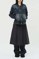 (W) Belted Pleats Skirt (2color)