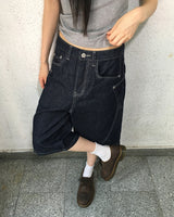 ドピンインシジョンウォッシングデニムバミューダパンツ