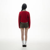  COZY WAVE CARDIGAN (RED)