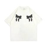 PEANUT STAIN - コケット リボン アイボリー オーバーサイズド Tシャツ