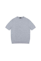 ケーブルニットTシャツ