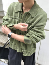 Enmic Trucker Washed Cardigan 2C