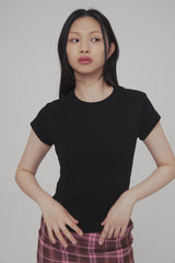 C 90S LINE BASIC T-SHIRT_BLACK