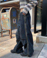 Track denim pants
