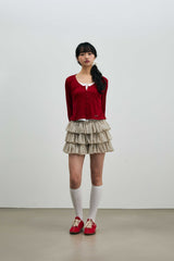 MINI HEART CANCAN SKIRT PANTS / BEIGE