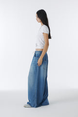 TENCEL WIDE DENIM PANTS (BLUE)
