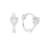 petit heart nacre earring