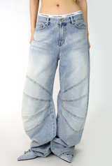 wing denim pants(2color)
