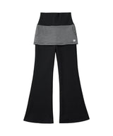 STRIPE LAYERED SWEAT SKIRT PANTS