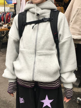 ログハイネックフリースビジョフードジップアップ（2c）