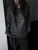 リブセブングラフィックニットTシャツ (3color)