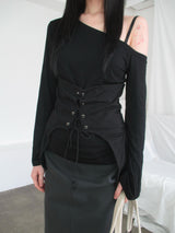 lace-up corset t