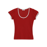 ドッティー リボン シャーリング Tシャツ