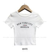 ニューヨークスパンデックスクロップTシャツ