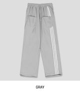 Reverse fleece string track pants