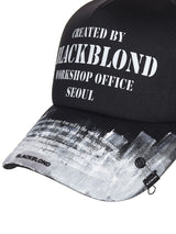 BBD Smoke Painted Workshop Trucker Mesh Cap (Black)