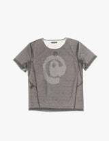 LASER BACK HOLE RUNNING TEE LIGHT GRAY