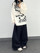 flag knitwear zip-up