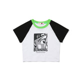 GIRL Raglan Crop T-shirt [2Color]