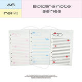 A6 boldline note series refill