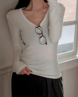 Sellot button wool knitwear
