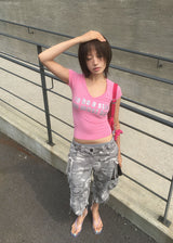 GLITTER V TEE (5color)