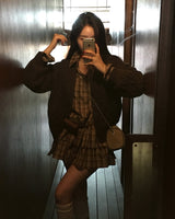 Blush Flare Check Shirt Dress