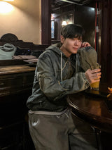  Nanjing vintage denim hooded jacket 