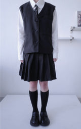 サコプレッピーベストツーピース (2Color)