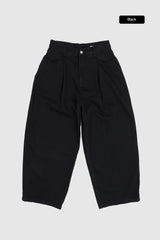 Oberon pintuck balloon denim pants