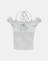 Teeny Strap Lace-Up Top