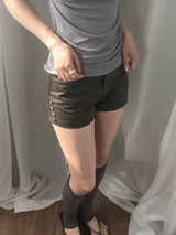 flat studded shorts