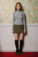 Mini Wool Skirt [Khaki]