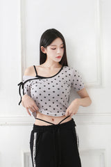 コントラストリボンTシャツ_スター