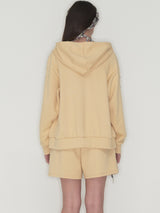 Studded set zip up hoodie - Butter