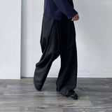 High-Waist Pleated Trousers