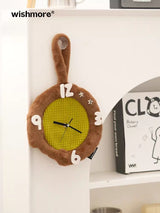 Creative design plush bedroom wall clock