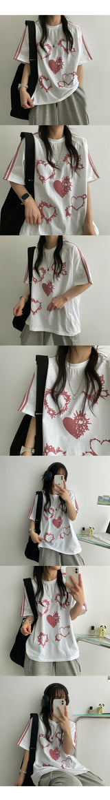 Kyle Hart short-sleeved T-shirt with two lines