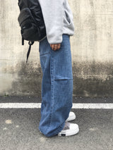 バーネット ダブルピンタックバルーンデニムパンツ 2C